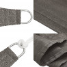 Żagiel przeciwsłoneczny, 160 g/m², antracytowy, 6x6 m, HDPE