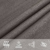 Żagiel przeciwsłoneczny, 160 g/m², antracytowy, 7x7 m, HDPE