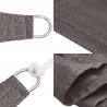 Żagiel przeciwsłoneczny, 160 g/m², antracytowy, 3x4 m, HDPE