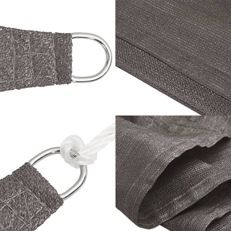 Żagiel przeciwsłoneczny, 160 g/m², antracytowy, 4x5 m, HDPE