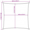 Żagiel przeciwsłoneczny, 160 g/m², beżowy, 6x6 m, HDPE