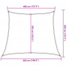 Żagiel przeciwsłoneczny, 160 g/m², beżowy, 4/5x4 m, HDPE