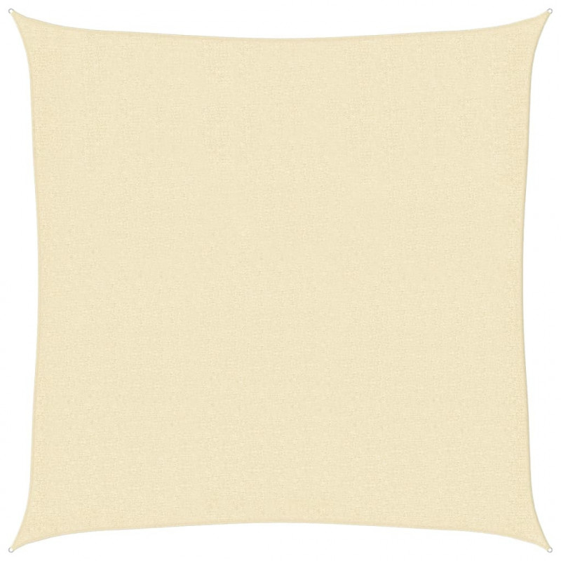 Żagiel przeciwsłoneczny, 160 g/m², kremowy, 2,5x2,5 m, HDPE