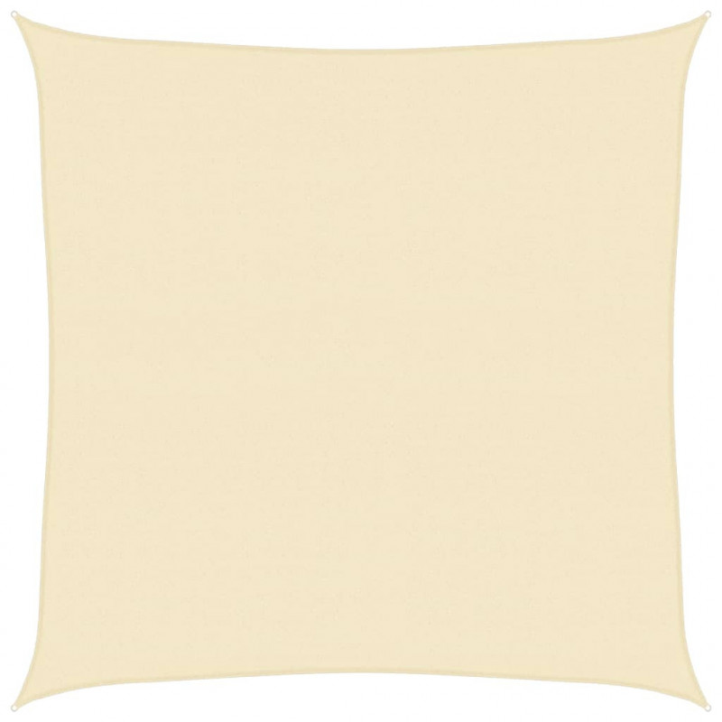 Żagiel przeciwsłoneczny, 160 g/m², kremowy, 6x6 m, HDPE