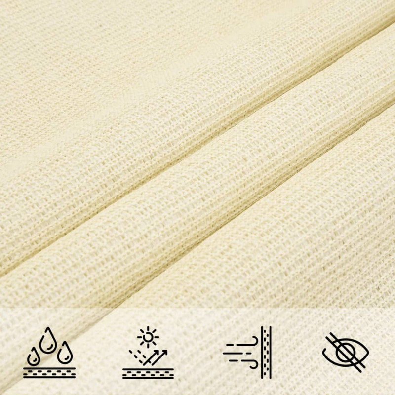 Żagiel przeciwsłoneczny, 160 g/m², kremowy, 2,5x3,5 m, HDPE