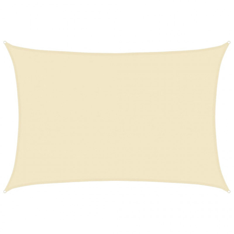 Żagiel przeciwsłoneczny, 160 g/m², kremowy, 5x7 m, HDPE