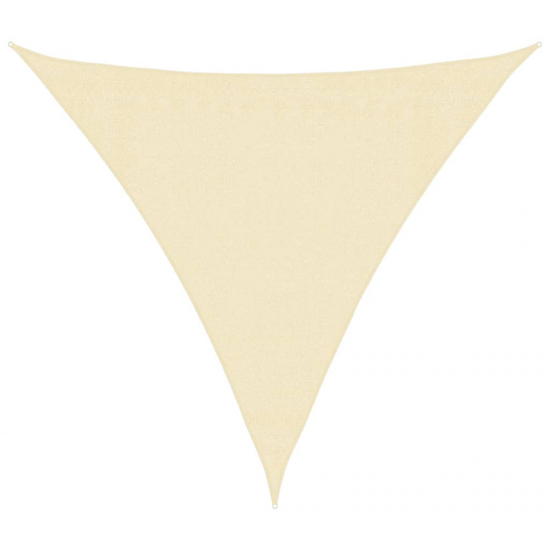 Żagiel przeciwsłoneczny, 160 g/m², kremowy, 3x3x3 m, HDPE