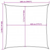 Żagiel przeciwsłoneczny, 160 g/m², biały, 5x5 m, HDPE