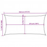 Żagiel przeciwsłoneczny, 160 g/m², biały, 2x3,5 m, HDPE
