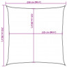 Żagiel przeciwsłoneczny, 160g/m², jasnozielony, 2,5x2,5m, HDPE