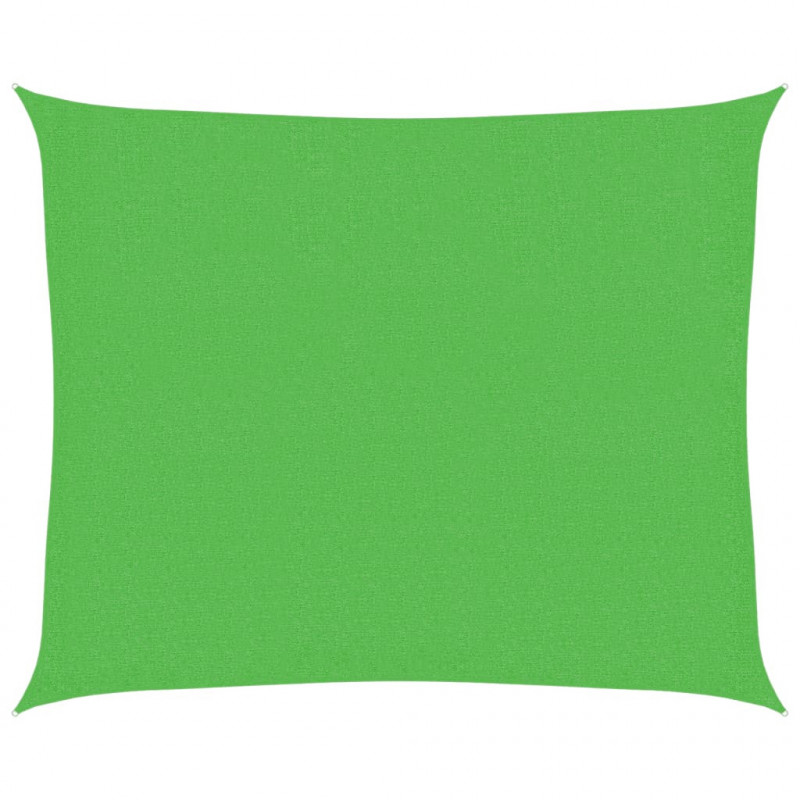 Żagiel przeciwsłoneczny, 160 g/m², jasnozielony, 2,5x3 m, HDPE