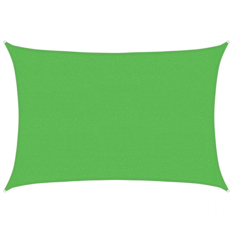 Żagiel przeciwsłoneczny, 160 g/m², jasnozielony, 2,5x4 m, HDPE