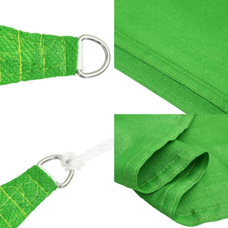 Żagiel przeciwsłoneczny, 160 g/m², jasnozielony, 2,5x4 m, HDPE