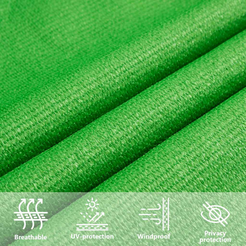 Żagiel przeciwsłoneczny, 160 g/m², jasnozielony, 5x8 m, HDPE