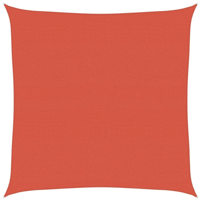 Żagiel przeciwsłoneczny, 160 g/m², terakotowy, 5x5 m, HDPE