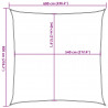 Żagiel przeciwsłoneczny, 160 g/m², terakotowy, 6x6 m, HDPE