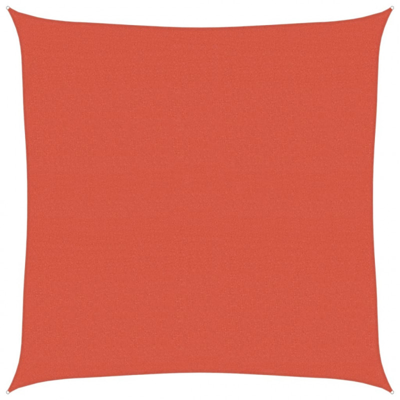 Żagiel przeciwsłoneczny, 160 g/m², terakotowy, 7x7 m, HDPE