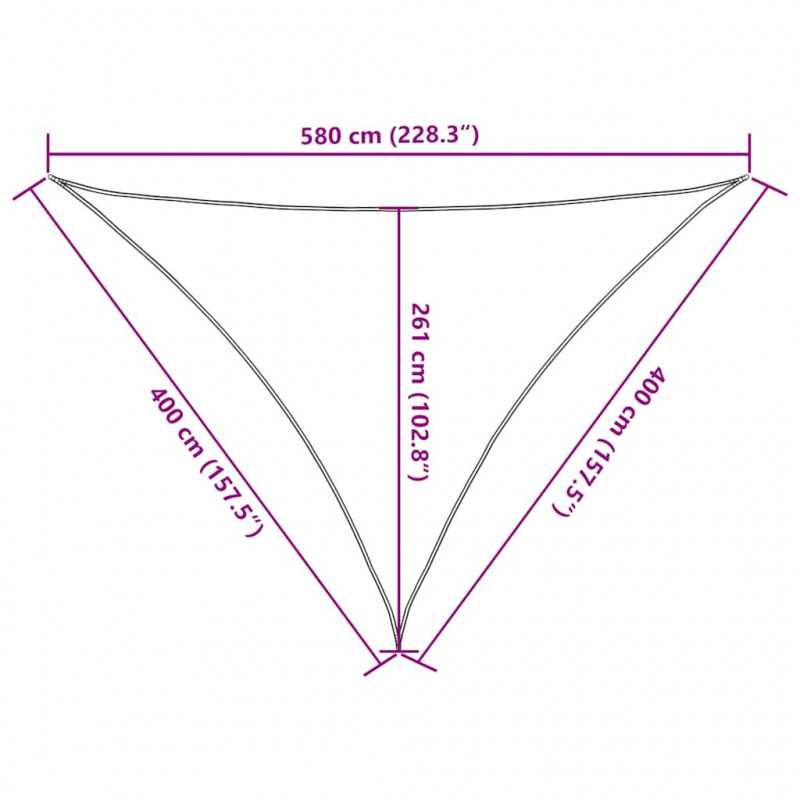 Żagiel przeciwsłoneczny, 160 g/m², terakota, 4x4x5,8 m, HDPE