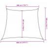 Żagiel przeciwsłoneczny, 160 g/m², terakotowy, 3/4x3 m, HDPE