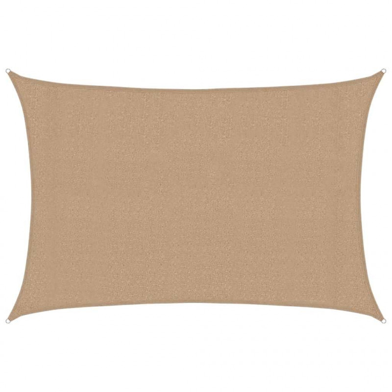 Żagiel przeciwsłoneczny, 160 g/m², kolor taupe, 3x4 m, HDPE