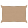 Żagiel przeciwsłoneczny, 160 g/m², kolor taupe, 3x4 m, HDPE