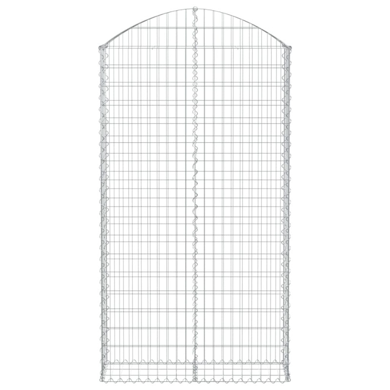 Łukowaty kosz gabionowy 100x30x180/200 cm, galwanizowane żelazo