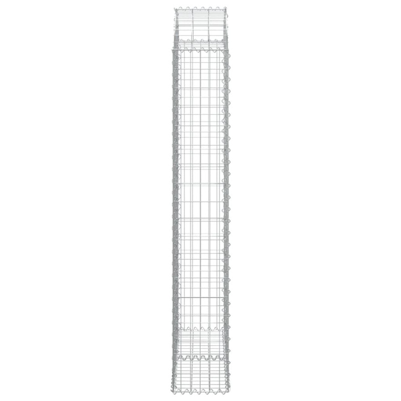 Łukowaty kosz gabionowy 100x30x180/200 cm, galwanizowane żelazo