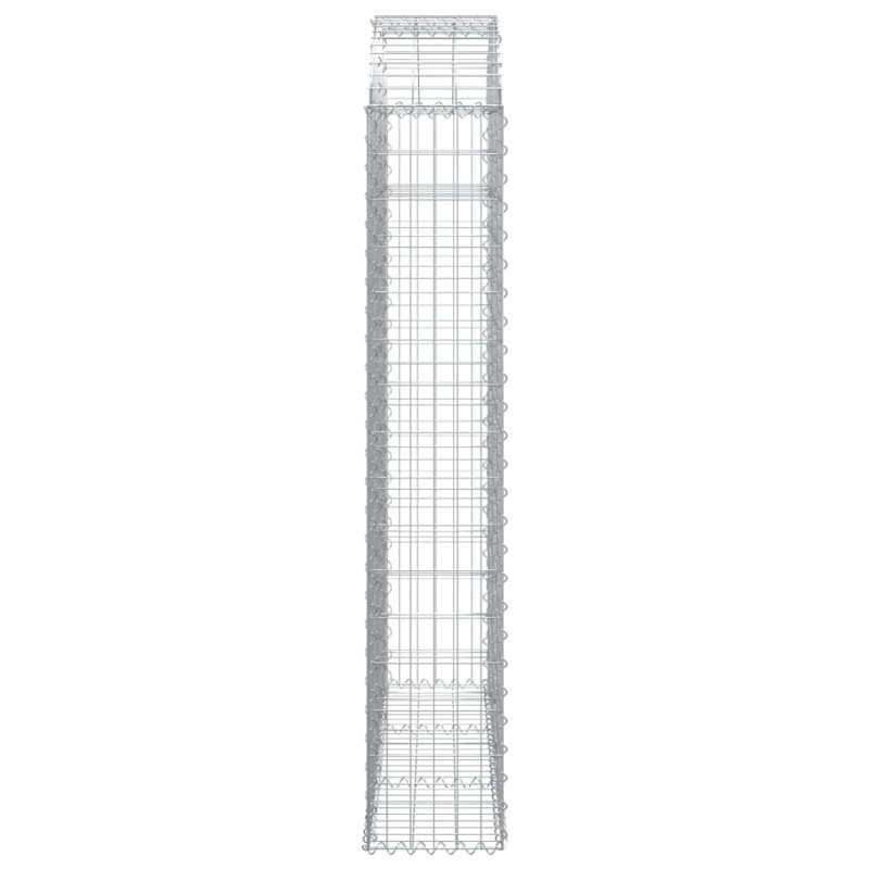 Łukowaty kosz gabionowy 150x30x160/180 cm, galwanizowane żelazo