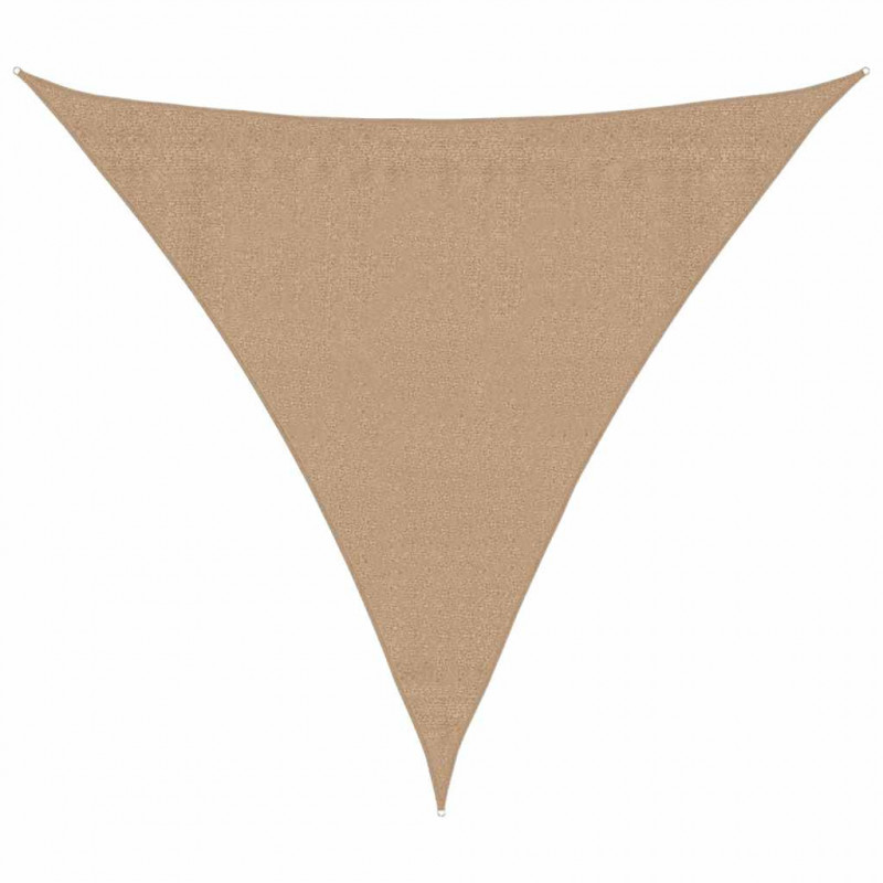 Żagiel przeciwsłoneczny, 160 g/m², taupe, 3,6x3,6x3,6m, HDPE