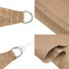Żagiel przeciwsłoneczny, 160 g/m², taupe, 3,6x3,6x3,6m, HDPE