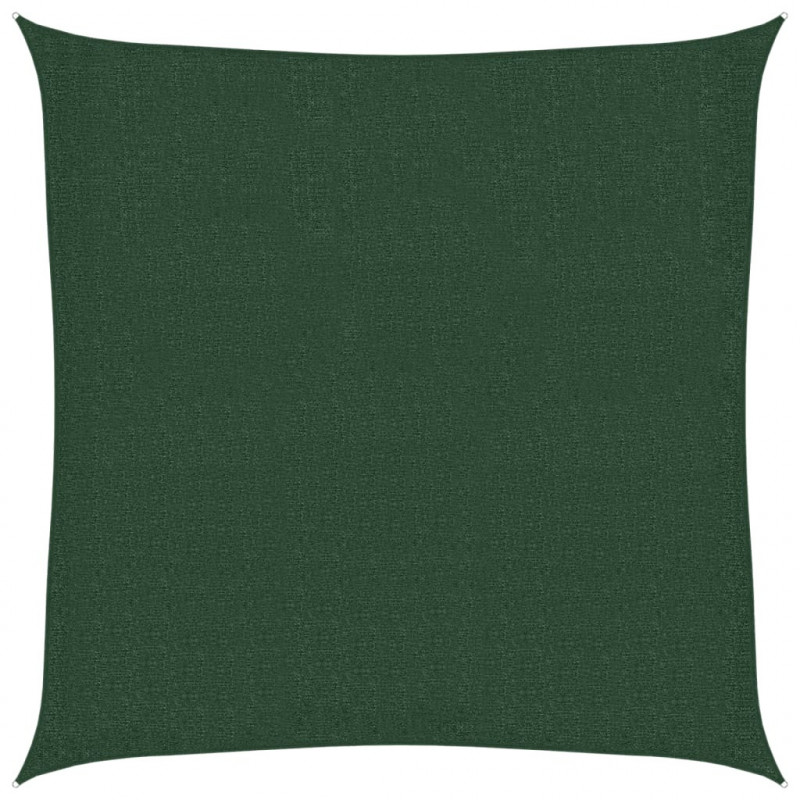 Żagiel przeciwsłoneczny, 160 g/m², ciemnozielony, 3x3 m, HDPE