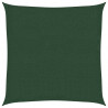 Żagiel przeciwsłoneczny, 160 g/m², ciemnozielony, 3x3 m, HDPE