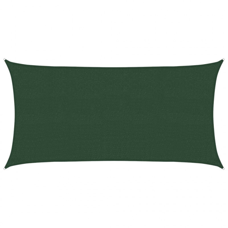 Żagiel przeciwsłoneczny, 160 g/m², ciemnozielony, 2x3,5 m, HDPE
