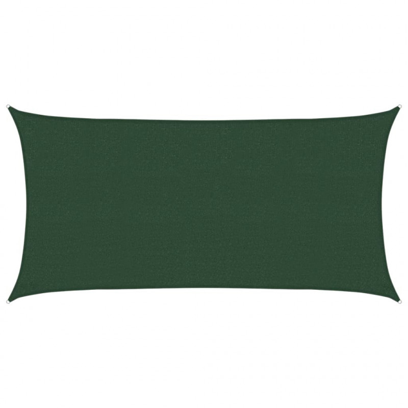Żagiel przeciwsłoneczny, 160 g/m², ciemnozielony, 2x4 m, HDPE