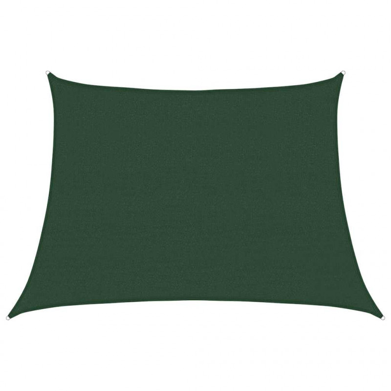 Żagiel przeciwsłoneczny, 160 g/m², trapezowy, ciemnozielony