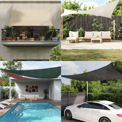 Żagiel przeciwsłoneczny, 160 g/m², niebieski, 4/5x4 m HDPE