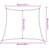Żagiel przeciwsłoneczny, 160 g/m², niebieski, 4/5x4 m HDPE