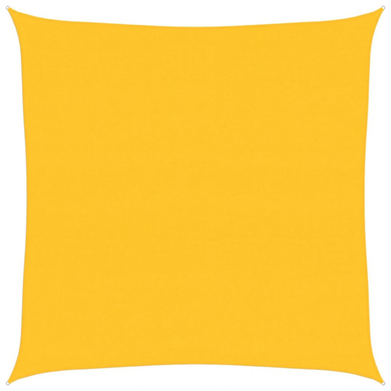 Żagiel przeciwsłoneczny, 160 g/m², żółty, 6x6 m, HDPE