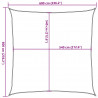 Żagiel przeciwsłoneczny, 160 g/m², żółty, 6x6 m, HDPE