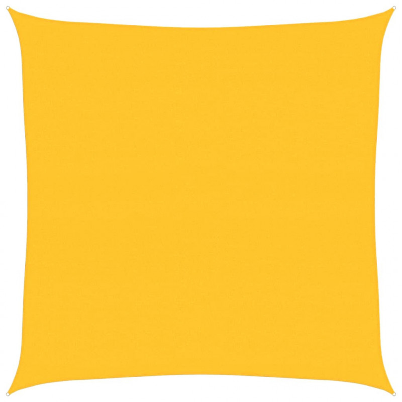 Żagiel przeciwsłoneczny, 160 g/m², żółty, 7x7 m, HDPE