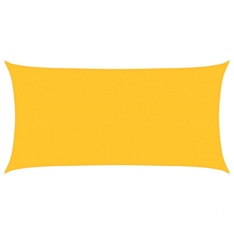 Żagiel przeciwsłoneczny, 160 g/m², żółty, 2x4 m, HDPE