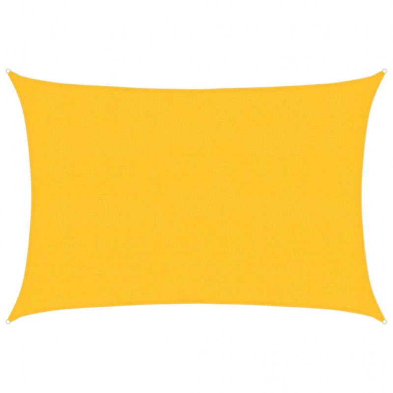 Żagiel przeciwsłoneczny, 160 g/m², żółty, 2,5x4 m, HDPE
