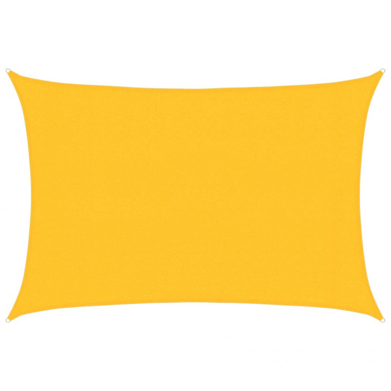 Żagiel przeciwsłoneczny, 160 g/m², żółty, 3x4,5 m, HDPE