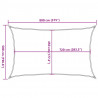 Żagiel przeciwsłoneczny, 160 g/m², żółty, 5x8 m, HDPE