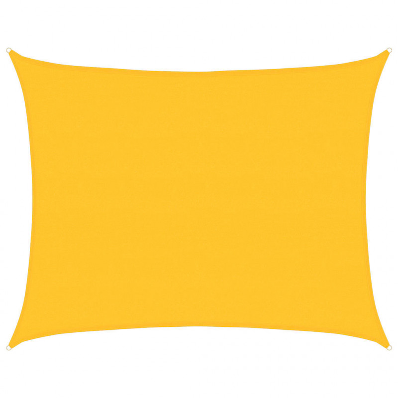 Żagiel przeciwsłoneczny, 160 g/m², żółty, 6x7 m, HDPE