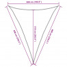 Żagiel przeciwsłoneczny, 160 g/m², żółty, 5x6x6 m, HDPE