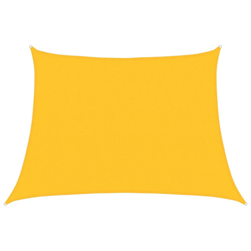 Żagiel przeciwsłoneczny, 160 g/m², żółty, 4/5x3 m, HDPE