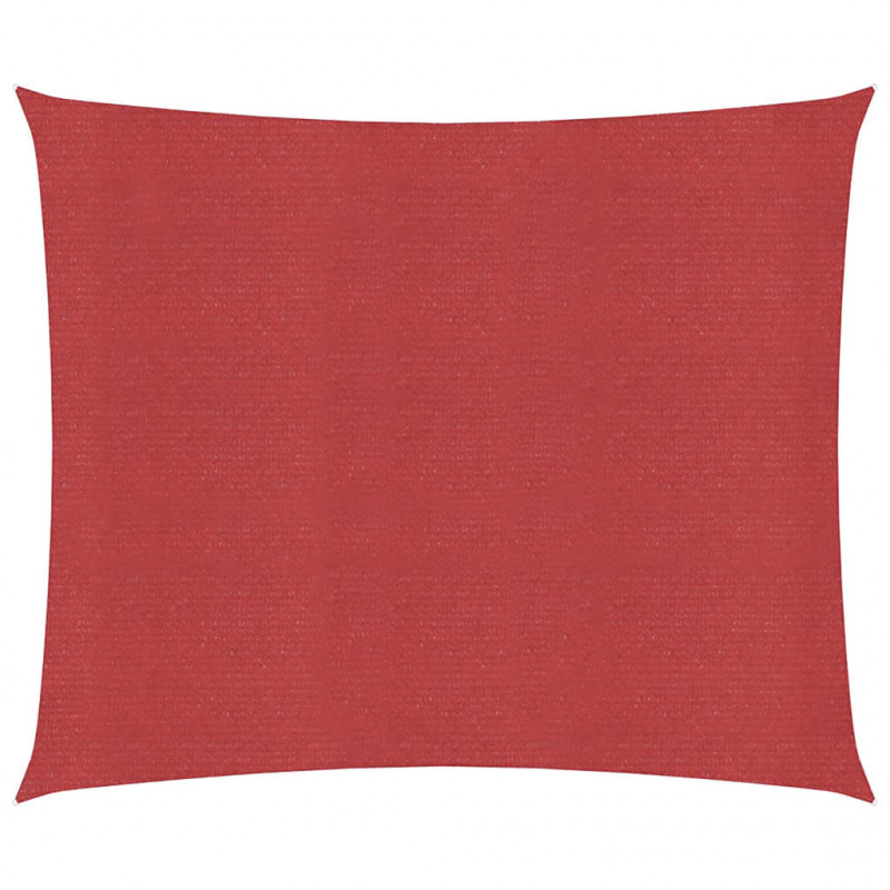 Żagiel przeciwsłoneczny, 160 g/m², czerwony, 6x6 m, HDPE
