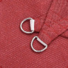 Żagiel przeciwsłoneczny, 160 g/m², czerwony, 6x6 m, HDPE