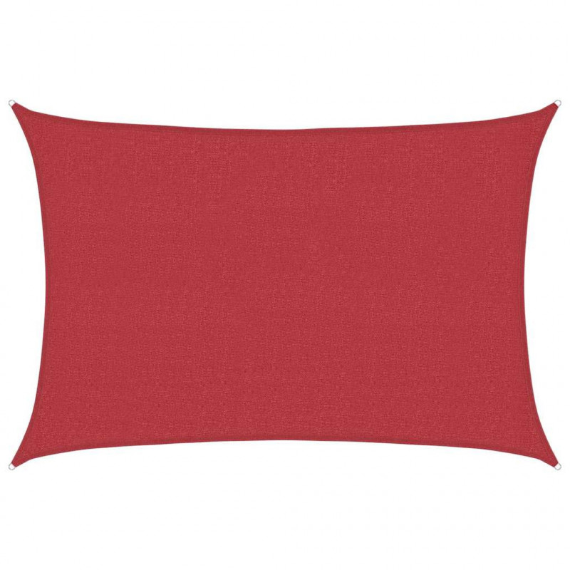 Żagiel przeciwsłoneczny, 160 g/m², czerwony, 3,5x4,5 m, HDPE